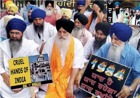  ??  ?? RADICAL SIKH ACTIVISTS DEMAND ABLUESTAR MEMORIAL, IN 2009