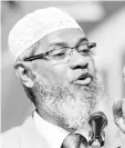  ??  ?? Dr Zakir Naik