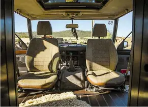  ??  ?? Swivelling front seats inspired by modern campervans come in very handy