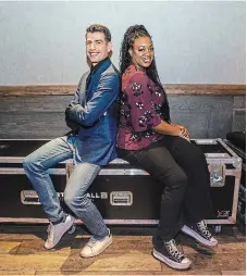  ?? BOB TYMCZYSZYN ST. CATHARINES STANDARD PHOTO ?? Oakville’s Mark Clearview and Toronto’s Natalie Morris have made it to the finale of “Canada’s Got Talent.” The show airs its season 3 finale from the OLG Stage at Fallsview Casino Tuesday night with $1 million going to the winner.