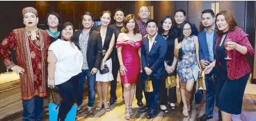  ??  ?? Greggy with his friends in the industry Allure’s Pinky Icamen, Kristel Lagorza, JC Escalona, Floe Tapayan, Chino Corrales, PeopleAsia editor-in-chief Joanne Ramirez, Kap Aguila, Carlo Rojas, Joyce Aguila, Kleng Oning, Maan Pamaran, Ramon Ruiz and Gian...