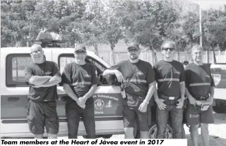  ??  ?? Team members at the Heart of Jávea event in 2017