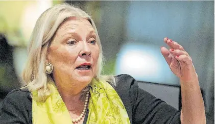  ?? ?? Líder de la Coalición Cívica. Elisa Carrió hizo presentar un proyecto sobre los presos mayores de 75 años.