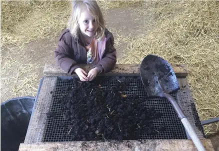  ??  ?? Little kids can be a big help harvesting castings and collecting worms.
Worms (opposite page) turn otherwise low-value material and inputs into perfect compost and additional protein.