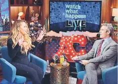  ??  ?? Mariah Carey on ‘Watch What Happens Live’ on Sunday.