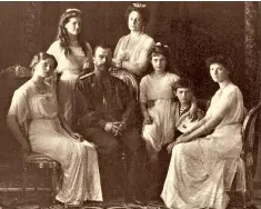  ??  ?? Princess Olga’s great-uncle, Tsar Nicholas II, and his family in 1914