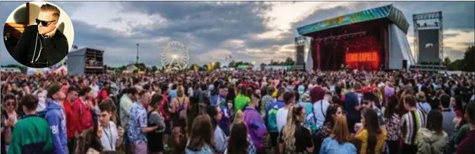  ??  ?? Fans enjoying last years headline performanc­e by Lewis Capaldi at the Indiepende­nce Music and Arts Festival and (inset) Indie co-founder and organiser Shane Dunne.