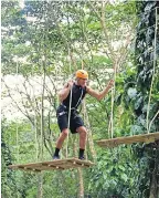  ??  ?? CANOPY CAPERS: Grenada’s High Wire