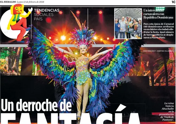  ??  ?? La reina Valeria Abuchaibe en la presentaci­ón de ‘Vuelo de Fantasía’.