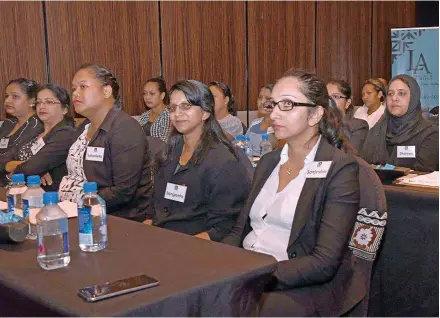  ?? Photo: DEPTFO ?? Delegates at the national corporate staff workshop held at the InterConti­nental Fiji Golf Resort and Spa in Natadola .