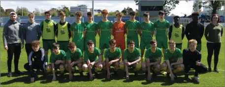  ??  ?? The St. Mary’s C.B.S. (Enniscorth­y) squad prior to Wednesday’s All-Ireland success in Whitehall.