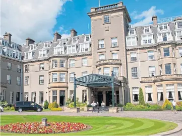  ??  ?? COVID IMPACT: Gleneagles Hotel will reopen on April 26 as restrictio­ns are eased.