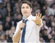  ?? NATHAN DENETTE / THE CANADIAN PRESS ?? Justin Trudeau has overreache­d on a policy that links jobs grants with abortion support, writes John Ivison.