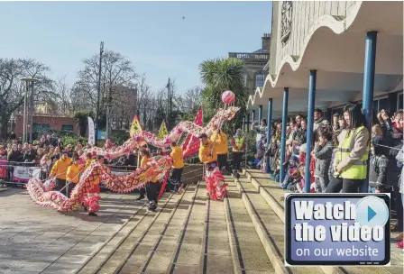  ??  ?? Chinese New Year celebratio­ns in Mowbray Park, Sunderland yesterday.