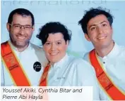  ??  ?? Youssef Akiki, Cynthia Bitar and Pierre Abi Hayla