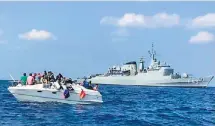  ?? MARINHA DO BRASIL-12/10/2018 ?? Mediterrân­eo. Fragata Liberal resgata 31 refugiados sírios