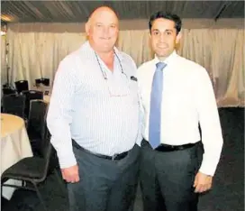  ?? PHOTO: SUPPLIED ?? ALL SMILES: Goondiwind­i Regional Council Mayor Graeme Scheu with the Minister for Local Government David Crisafulli at the Council Regional Table meeting.