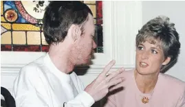  ?? HANS DERYK, THE CANADIAN PRESS ?? Diana, Princess of Wales, chats with AIDS patient Wayne Taylor at Casey House AIDS hospice in Toronto in this 1991 photo.