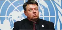  ?? - Reuters ?? CONCERNED: World Meteorolog­ical Organizati­on (WMO) SecretaryG­eneral Petteri Taalas attends a news conference after the release of the report of the United Nations Intergover­nmental Panel on Climate Change (IPCC) at the United Nations in Geneva, Switzerlan­d, October 8, 2018.