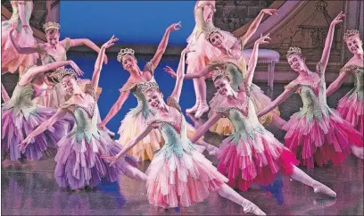 ?? [ANDREA NOALL/DISPATCH] ?? Dancers perform the “Waltz of the Flowers” during the BalletMet production of “The Nutcracker”
