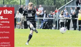  ??  ?? On target Jordan Leyden netted in Saturday’s victory