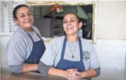  ??  ?? Claudia Marquez Ortega and Lourdes Marquez Adame pose for a portrait Dec. 11 at La Fama Mexican Food and Bakery in Glendale.