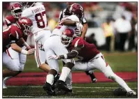  ?? NWA Democrat-Gazette/CHARLIE KAIJO ?? Arkansas senior defensive back Santos Ramirez said he is ready to turn in a strong performanc­e in his final home game Saturday. “I know this hasn’t been the best year for me or for the team,” he said. “I just want to go out there and give everything I’ve got the last time I can at home.”