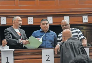  ?? | AYANDA NDAMANE Independen­t Newspapers ?? NAFIZ Modack and his co-accused on trial in the Western Cape High Court.