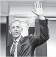  ?? ANDREW HARNIK, AP ?? President Obama waves after a news conference Dec. 16.