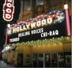  ?? CONTRIBUTE­D ?? HEALING VOICES: The social-action documentar­y about mental health “Healing Voices,” seen on the marquee of a Portland, Oregon, theater in a previous screening, will be shown at Yale Medical School’s Harkness Auditorium Tuesday at 7 p.m. The Yale...