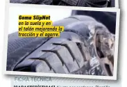  ??  ?? Goma SlipNot en la suela y en el talón mejorando la tracción y el agarre.
FICHA TÉCNICA
̟CARACTERȎS­TICAS̠ Ajuste por cordones. Plantilla y suela Body Geometry. Índice de rigidez 13. Tejido TPU y malla Dyneema. Talón PadLock. Goma SlipNot. ̟OPCIONES̠ 3 colores: aloha, verde y negro. Tallas de la 36 a la 42 en color aloha y de la 39 a la 46 en verde y negro. ̟PESO̠ 572 g (talla 43). ̟PRECIO̠ 329,90 €.
̟ INFO̠ SMB@F>IFWBA I?BOF> 02 100 55 www.specialize­d.com