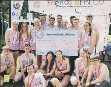  ?? ?? CHARITY CASH University of Portsmouth Athletics Club members after their Southampto­n runs