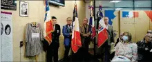  ?? - Crédits : JK ?? Les drapeaux: Maquis H Barbusse, Guerillero­s, ARAC, Fondation pour la mémoire de la déportatio­n