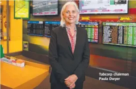  ??  ?? Tabcorp chairman Paula Dwyer