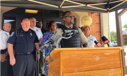  ?? Photograph: Jeff Amy/AP ?? The Henry county sheriff, Reginald Scandrett, in Hampton, Georgia, on 16 July. Scandrett announced that officers shot and killed Andre Longmore on Sunday.