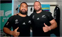  ?? GETTY IMAGES ?? Teammates for the All Blacks but scrum rivals tomorrow Nepo Laulala (left) of the Chiefs and Joe Moody (Crusaders).