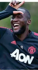  ?? GETTY IMAGES ?? Sign of the times: Lukaku celebrates in training