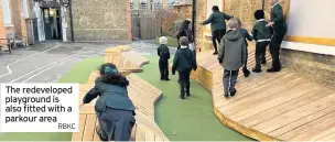  ?? RBKC ?? The redevelope­d playground is also fitted with a parkour area