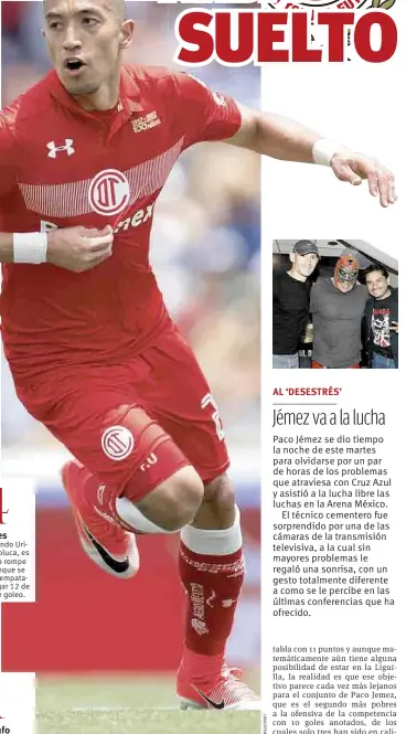  ??  ?? Toluca tuvo un comienzo de torneo irregular, pero ha comenzado a cerrar de buena manera rumbo a la Liguilla.