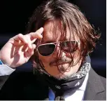  ??  ?? Denials: Johnny Depp yesterday