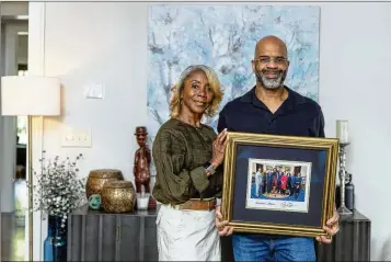  ?? ARVIN TEMKAR/ARVIN.TEMKAR@AJC.COM ?? DeAna Jo and Al Vivian, daughter-in-law and son of civil rights leader C.T. Vivian, are preparing for the Kaleidosco­pe Awards for Literary Excellence and auction, aimed at building a library and museum.