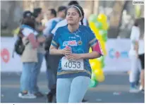  ?? CORTESÍA ?? ILUSIÓN. Liliana Farfán encuentra la motivación de correr el 21K en los esfuerzos que hacen otros corredores.