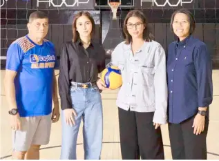  ?? PHOTOGRAPH COURTESY OF PVL ?? COACH Roger Gorayeb (left) poses with Capital1 Solar Energy owners Mandy and Milka Romero (second and third from left) and assistant team manager Hollie Reyes.
