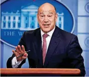  ?? [AP FILE PHOTO] ?? White House chief economic adviser Gary Cohn, speaks in January to reporters during the daily press briefing in the Brady press briefing room at the White House.
