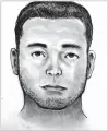  ?? COURTESY OF SANTA FE POLICE DEPARTMENT ?? A sketch of the suspect in South Capitol indecent exposure incidents.