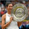  ??  ?? Garbine Muguruza with her trophy.