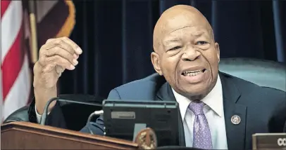  ?? [ERIN SCHAFF/THE NEW YORK TIMES] ?? Rep. Elijah Cummings was a son of sharecropp­ers who rose to become one of the most-powerful Democrats in Congress and a central figure in the impeachmen­t investigat­ion of President Donald Trump. He died Thursday at age 68.