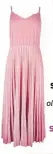  ??  ?? Shimmer pink midi dress, oliverbona­s.com, was £69.50, now £42 SAVE: £27.50