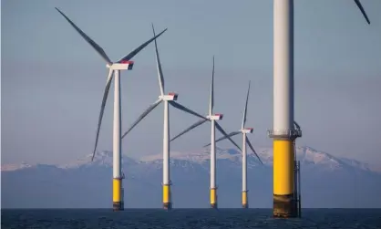  ?? Photograph: Rob Arnold/Alamy ?? Wind turbines of Walney and West of Duddon Sands Offshore Wind Farm near the Lake District.