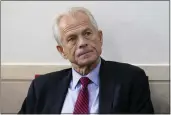  ?? PATRICK SEMANSKY — THE ASSOCIATED PRESS FILE ?? Then-White House trade adviser Peter Navarro listens during a news conference at the White House in Washington.